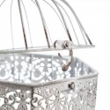 Jaulas vintage decorativas blanco rozado en metal