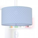 Lámpara colgante infantil Afrodita azul con estrellas blancas