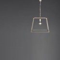 Colgante tipo farol Dorota una luz en metal plata envejecida