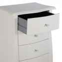 Sinfonier blanco en madera con cinco cajones