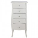 Sinfonier blanco en madera con cinco cajones