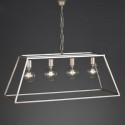 Lámpara techo Dorota metal plata envejecida con cuatro luces