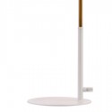 Lámpara de mesa retro blanco oro en metal tipo flexo