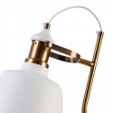Lámpara de mesa retro blanco oro en metal tipo flexo