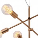 Lámpara moderna de techo metal cobre con seis luces