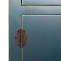 Consola Oriente azul dos puertas seis cajones detalles oro