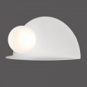 Aplique pared moderno LED Candy metal blanco luz bola blanca