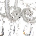 Lámpara clásica transparente y blanco brillo con lágrimas colgantes