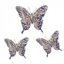 Set tres mariposas metal medianas y grande