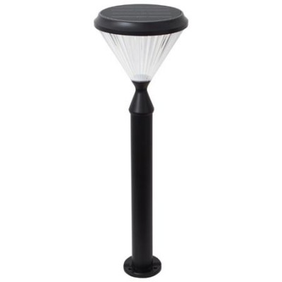 Farola para exterior solar color negro