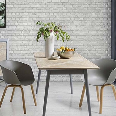 Comprar Mesa comedor queens en color gris y madera natural Comprar Mesa comedor queens en color gris y madera natural
