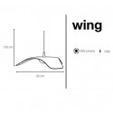 Led colgante Wing Silver 10W