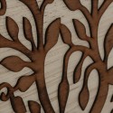 Cuadros decorativos madera dos tonos Árboles tallados efecto rozado