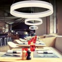 Led colgante circular en color blanco