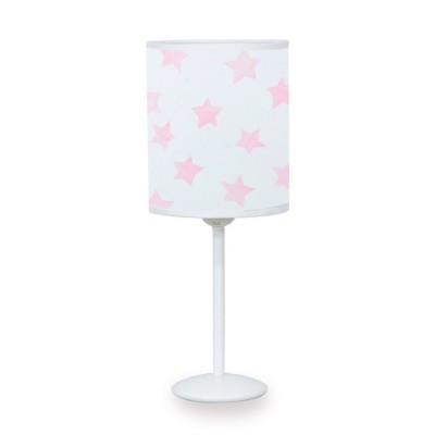 Sobremesa infantil Rosa pantalla blanca estrellas rosas pie blanco