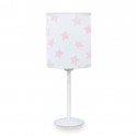 Sobremesa infantil Rosa pantalla blanca estrellas rosas pie blanco