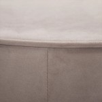 Set de 2 puf de terciopelo en color beige y gris pardo