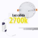 Downlight extraplano LED con 18w y luz cálida 2700k