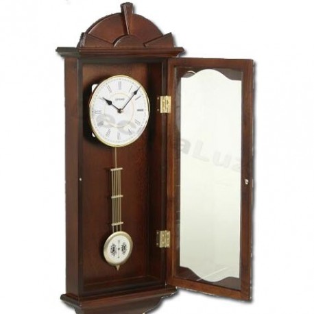 Mencionar esta noche lector Comprar Reloj pared pendulo madera nogal decoracion hogar