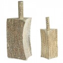 Set 2 jarrones de madera nacarado modernos