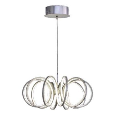 Lámpara colgante de LED con forma en espiral en color nickel