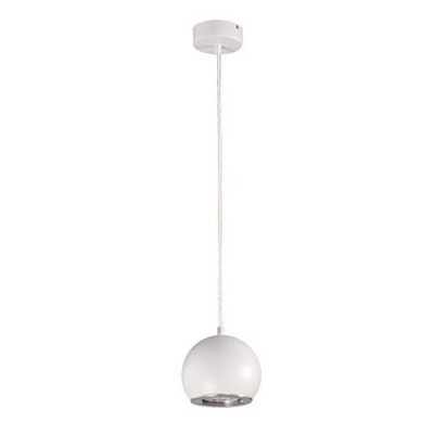 Lámpara colgante de estilo moderno con bola en color blanco