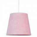 Lámpara de techo colgante en color rosa con dibujos de espirales