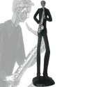 Figura de músico saxofonista fabricado en resina