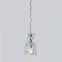 Lámpara colgante Alexandra tono plata y cristal transparente