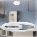 Lámpara de techo moderna dos circunferencias en color blanco