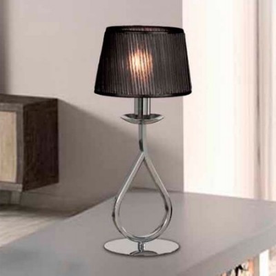 Lámpara de mesa metal con acabado cromo