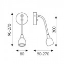 Aplique de pared flexible LED modelo Fer acabado níquel satinado