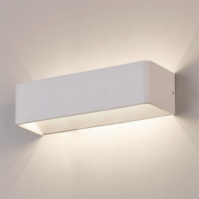 Aplique LED rectangular modelo Icon acabado blanco texturado