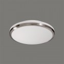 Plafón LED Pisa redondo acabado opal y níquel satinado