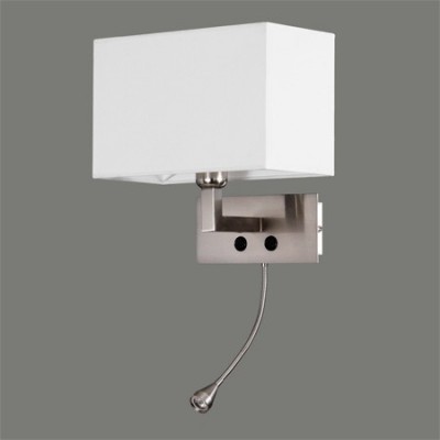Aplique LED Benet dos luces acabado níquel satinado