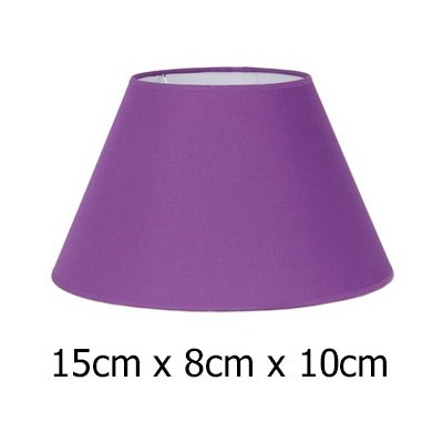 Pantalla para lámpara cónica color cardenal tejido Cotonet 15 cm