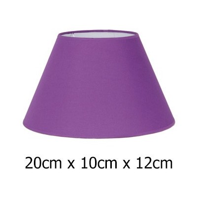 Pantalla lámpara morada Cotonet con forma cónica 20 cm