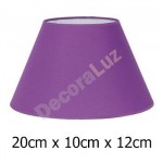 Pantalla lámpara morada Cotonet con forma cónica 20 cm