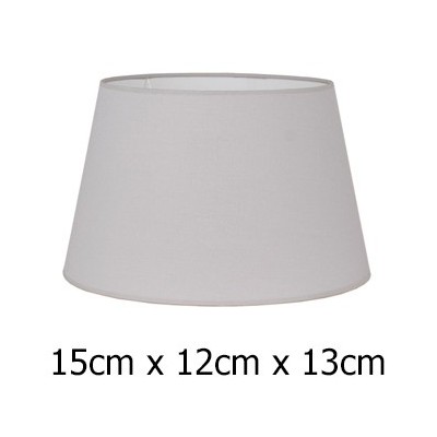 Pantalla para lámpara tejido Cotonet en gris claro de 15 cm