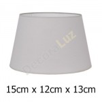 Pantalla para lámpara tejido Cotonet en gris claro de 15 cm