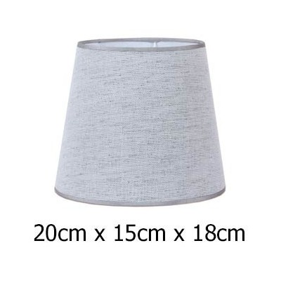 Pantalla para lámpara en color gris con forma normal alta de 20 cm