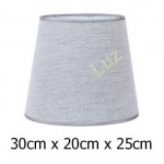Pantalla para lámpara color gris en tejido Urano de 30 cm