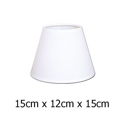 Pantalla para lámpara Raso plástico en color blanco de 15 cm