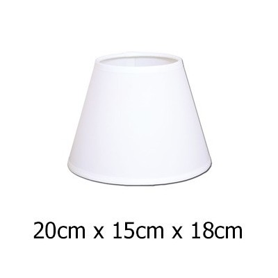 Pantalla de lámpara blanca en Raso plástico de 20 cm