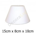 Pantalla de lámpara con forma cónica en color blanco de 15 cm