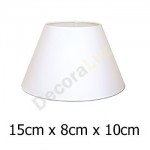 Pantalla de lámpara con forma cónica en color blanco de 15 cm