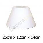 Pantalla de lámpara en blanco con forma cónica de 25 cm