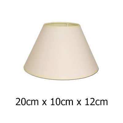 Pantalla lámpara beige con formato cónico de 20 cm