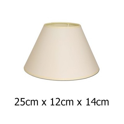 Pantalla para lámpara con formato cónico en color beige de 25 cm
