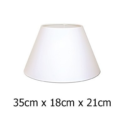 Comprar Pantalla para lámpara forma cónica en color blanco de 35 cm